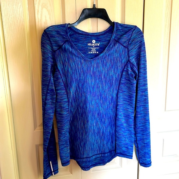 Velocity Womans Top  Blue  Stripe Size M - Picture 1 of 6